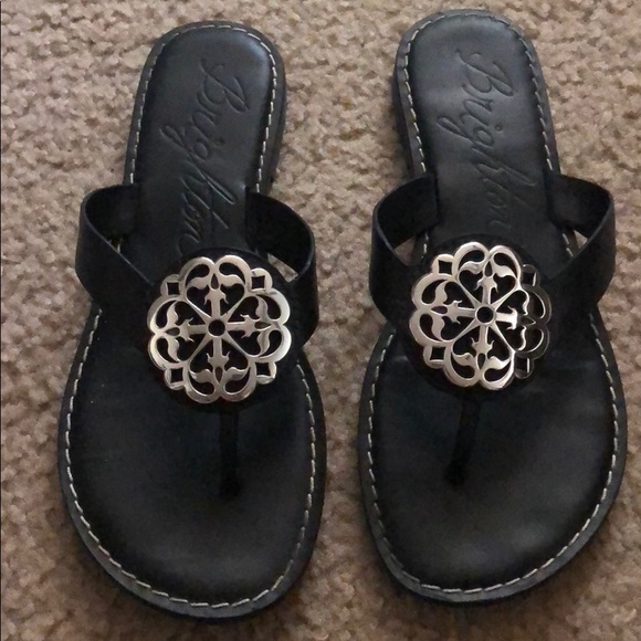 Brighton Shoes - Black Brighton Flip- Flops